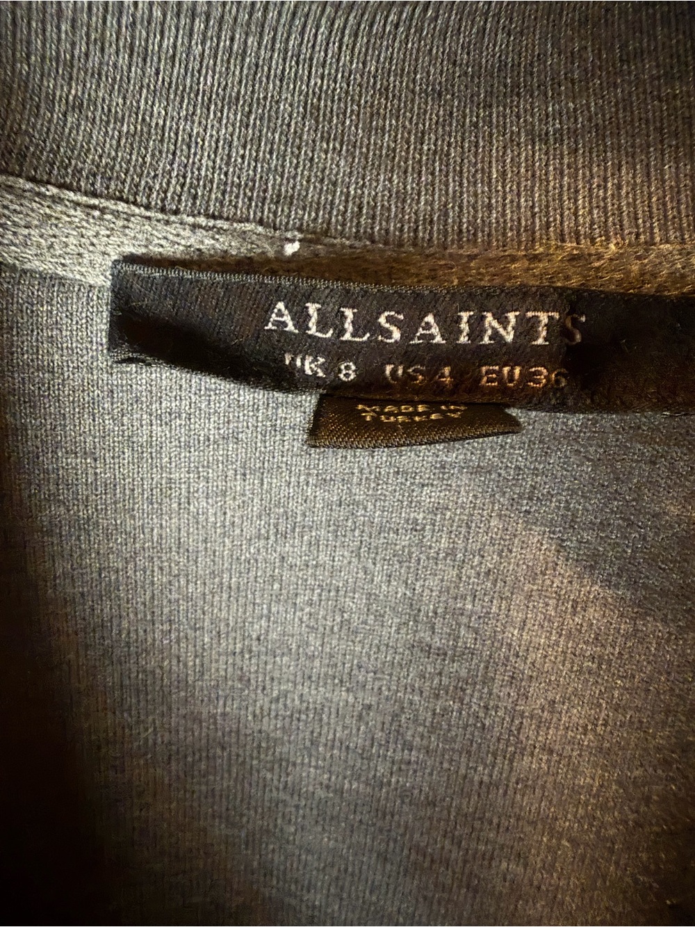All Saints Gray Open-Front Drawstring Cardigan - Picture 4 of 8